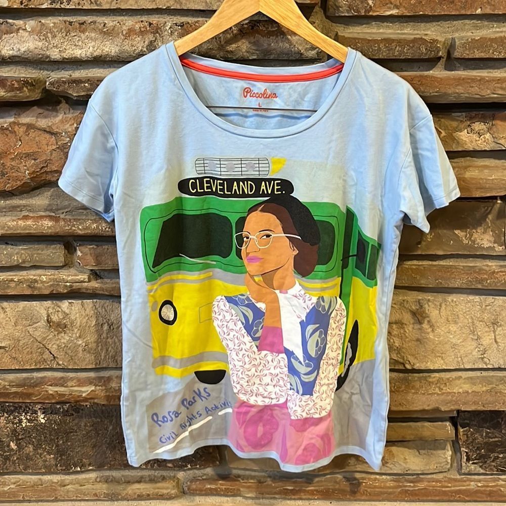 Rosa Parks Civil Rights Activist Piccolina Crewneck Tee women’s Large